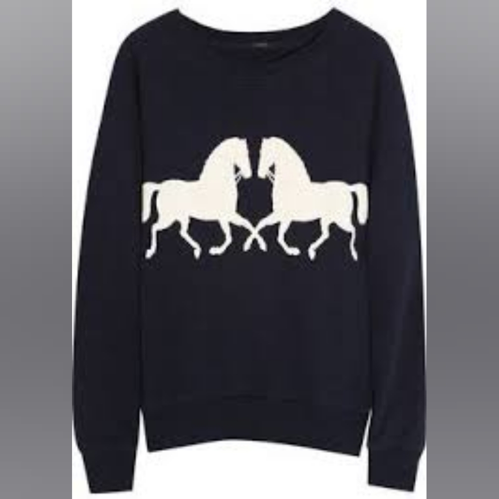 J.Crew Horse sweatshirt navy small
